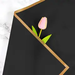 GENERICO - PAPEL COREANO 57X57 53C NEGRODORADO X20 UNI