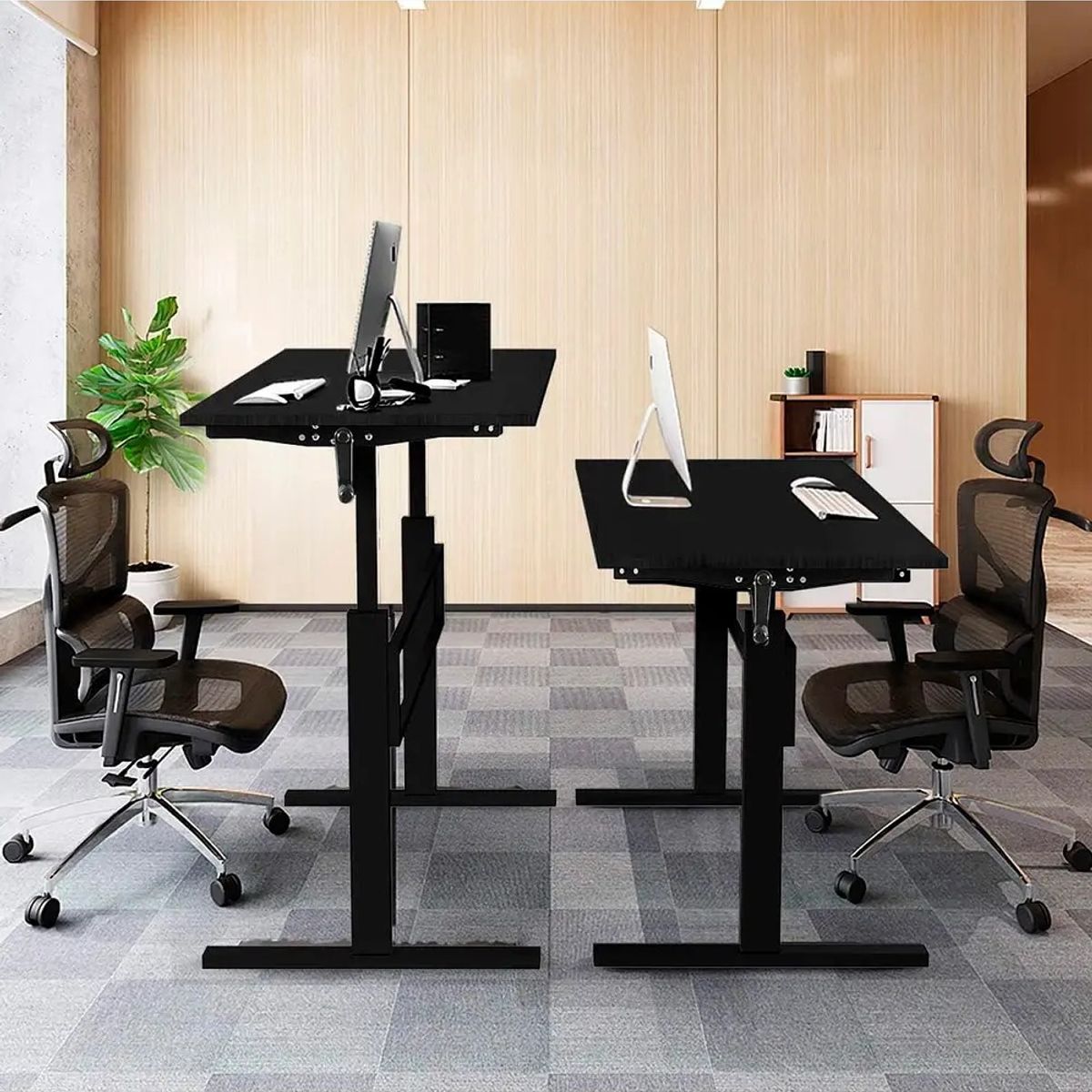 CORI CORI - Escritorio de Trabajo con Altura Regulable Standing Desk - Negro