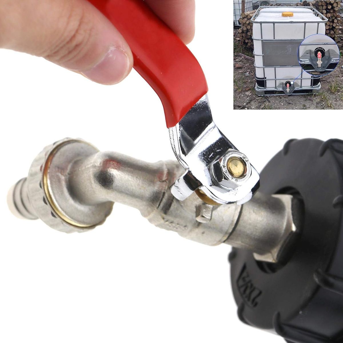 KUANGYE - Tapa S60x6 Adaptador Ibc Con Salida 12 + Llave Jardin
