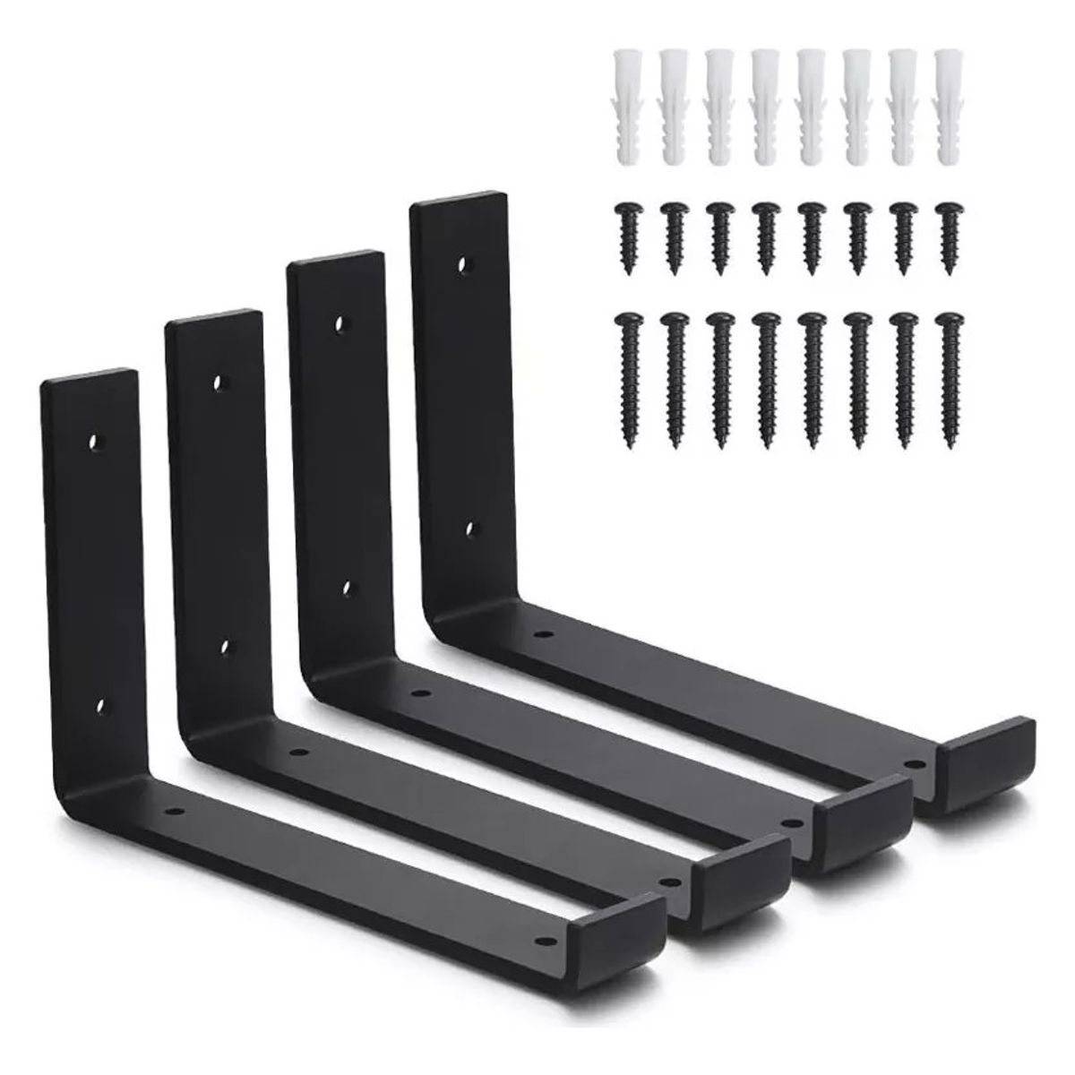 KUANGYE - Escuadras Inoxidable Para Repisa De 20cm 4 Piezas