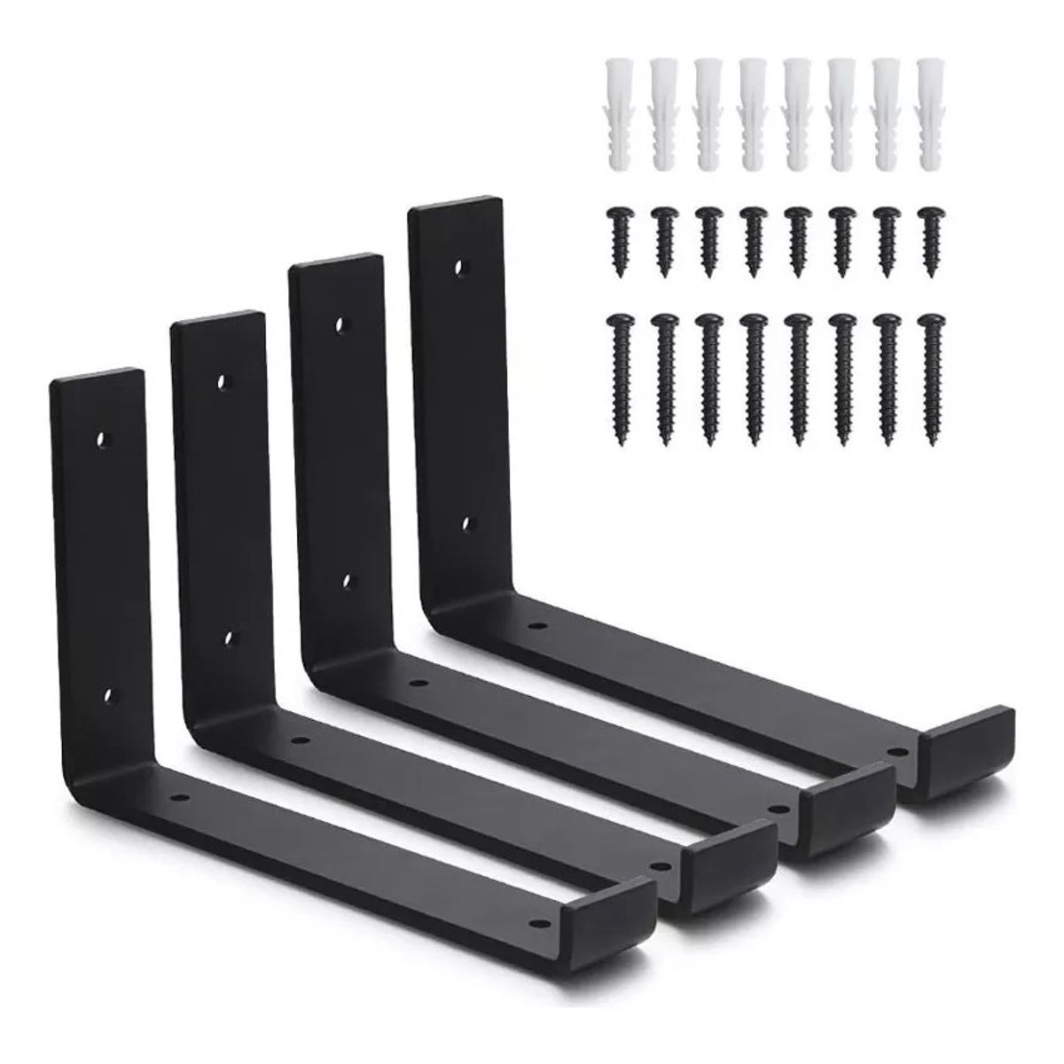 KUANGYE - Escuadras Inoxidable Para Repisa De 20cm 4 Piezas