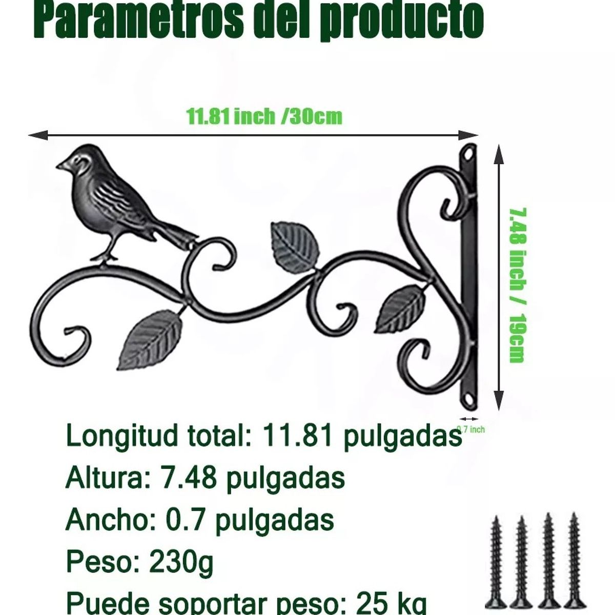 KUANGYE - 2 Ganchos De Pared Para Colgar Plantas En Macetas