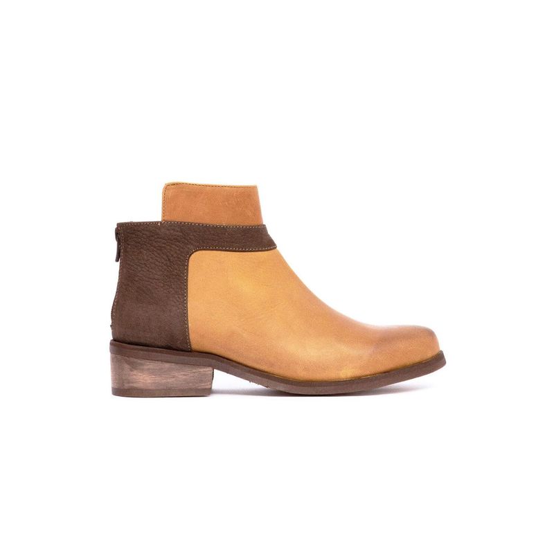 GIANI DAFIRENZE - Botin Mujer De Cuero Antonieta Camel Café C3