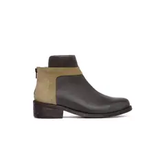 GIANI DAFIRENZE - Botin Mujer De Cuero Antonieta Negro Verde C1.