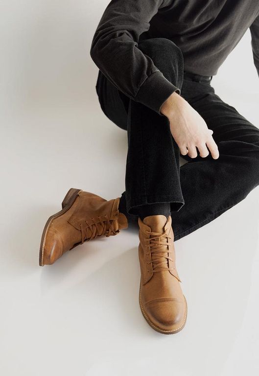 Botin Hombre De Cuero Elias Camel C1