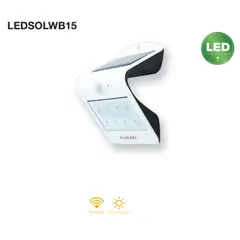 LUMENLUX - Aplique SOLAR Led 1,5W blanco/negro IP65 200lm
