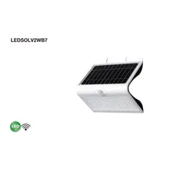 LUMENLUX - Aplique Solar Led 7W Con Sensor blanco negro IP65