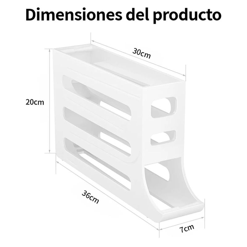 GENERICO - Dispensador Organizador de Huevos 3 Niveles 27 Huevos