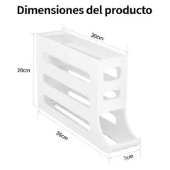 GENERICO - Dispensador Organizador de Huevos 3 Niveles 27 Huevos