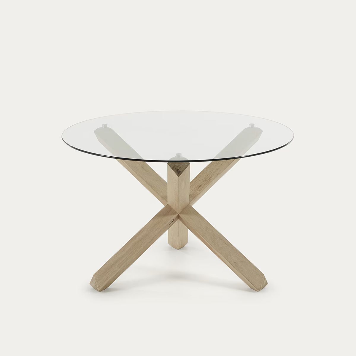 GENERICO - Mesa De Centro Lotus De Vidrio Madera Venhoouse