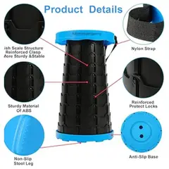GENERICO - Taburete Plegable Silla Telescopica Silla Portatil Retraible