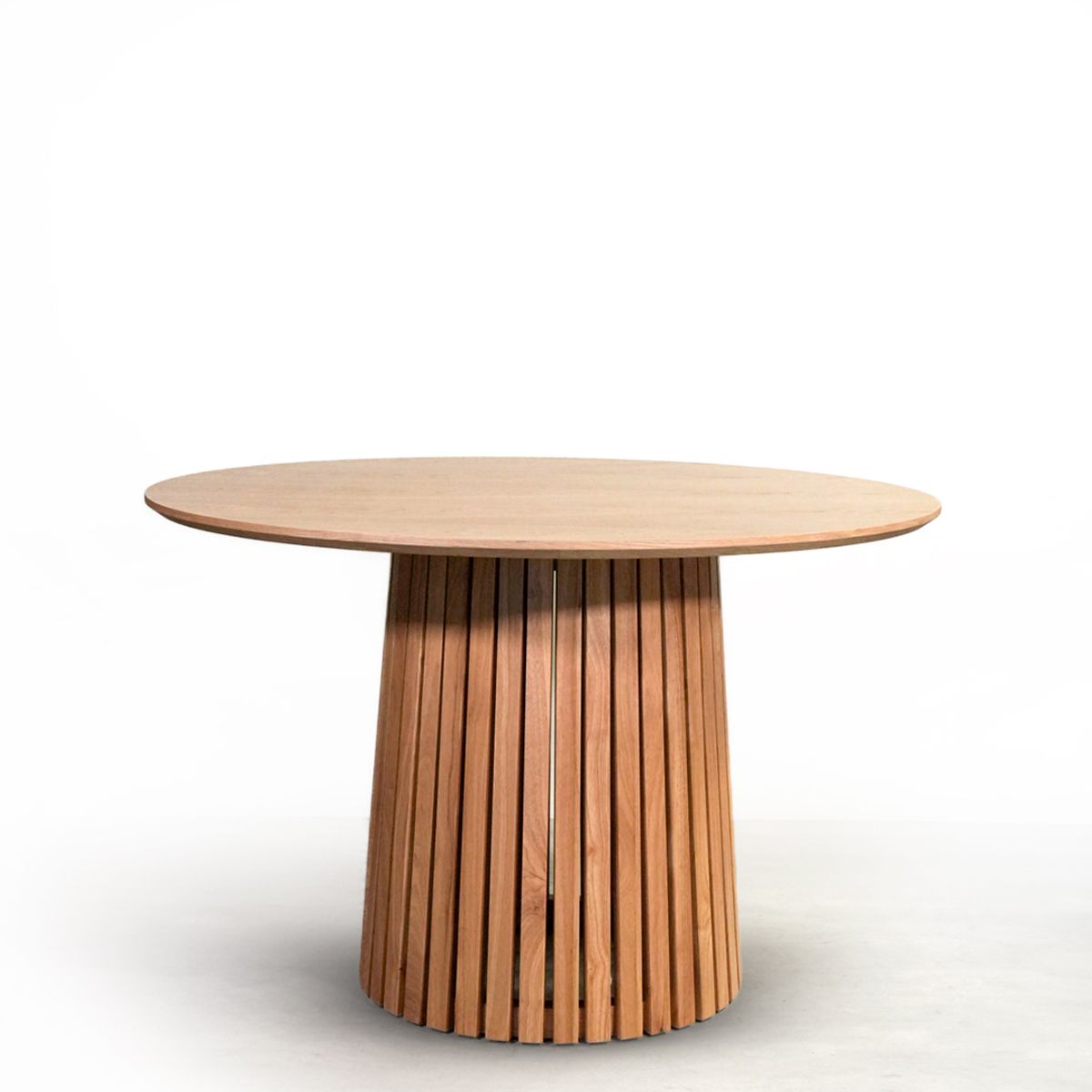 VENHOOUSE - Mesa De Comedor Nara  Redonda Chapa De Madera 120cm