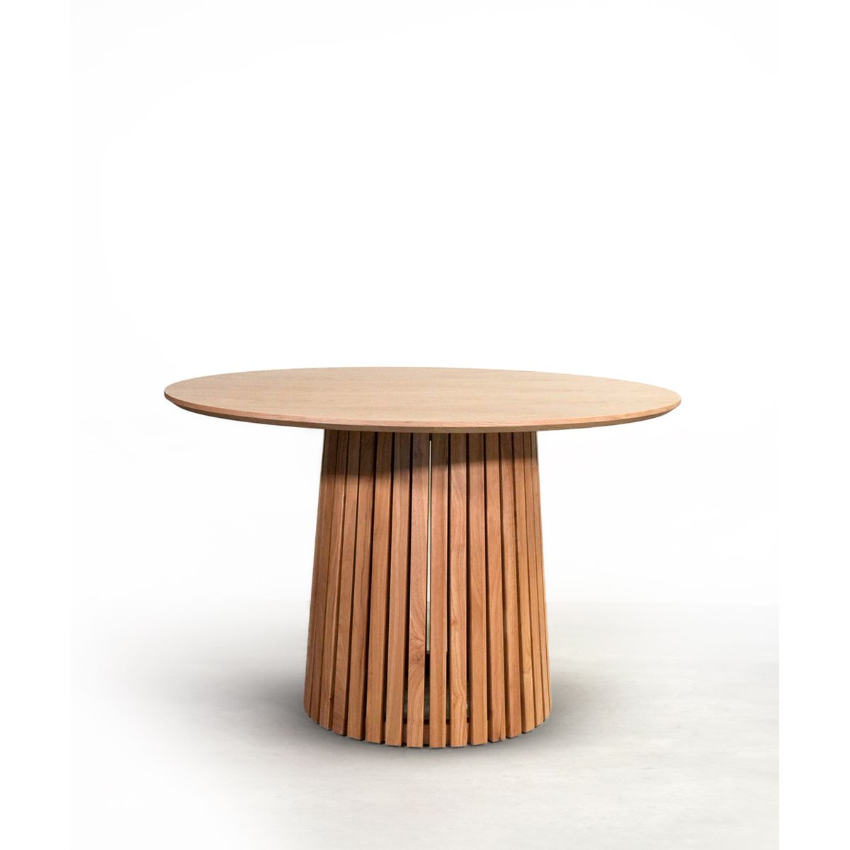 VENHOOUSE - Mesa De Comedor Nara  Redonda Chapa De Madera 120cm