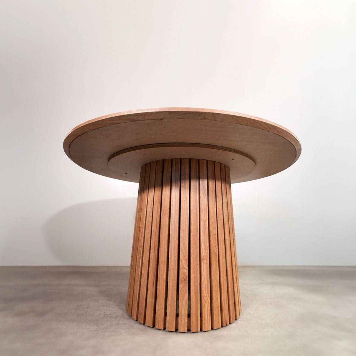 VENHOOUSE - Mesa De Comedor Nara  Redonda Chapa De Madera 120cm