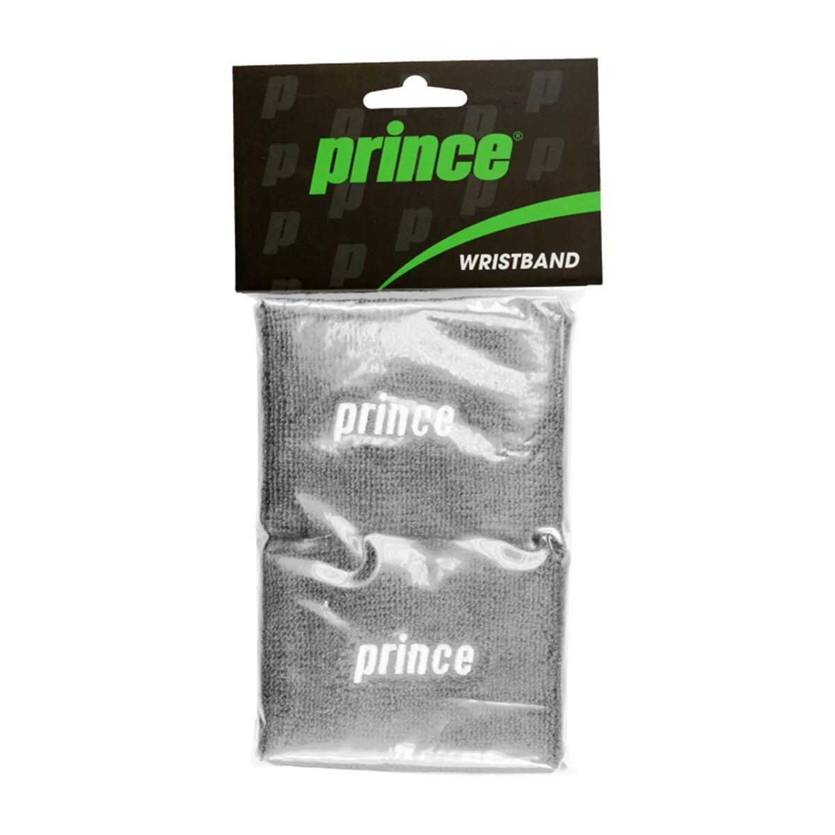 GENERICO - Muñequera Prince Logo Gris Blanca X2 Tenis Padel