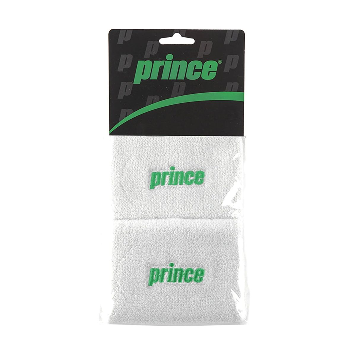 GENERICO - Muñequera Prince Logo BlancaVerde X2 Tenis Padel