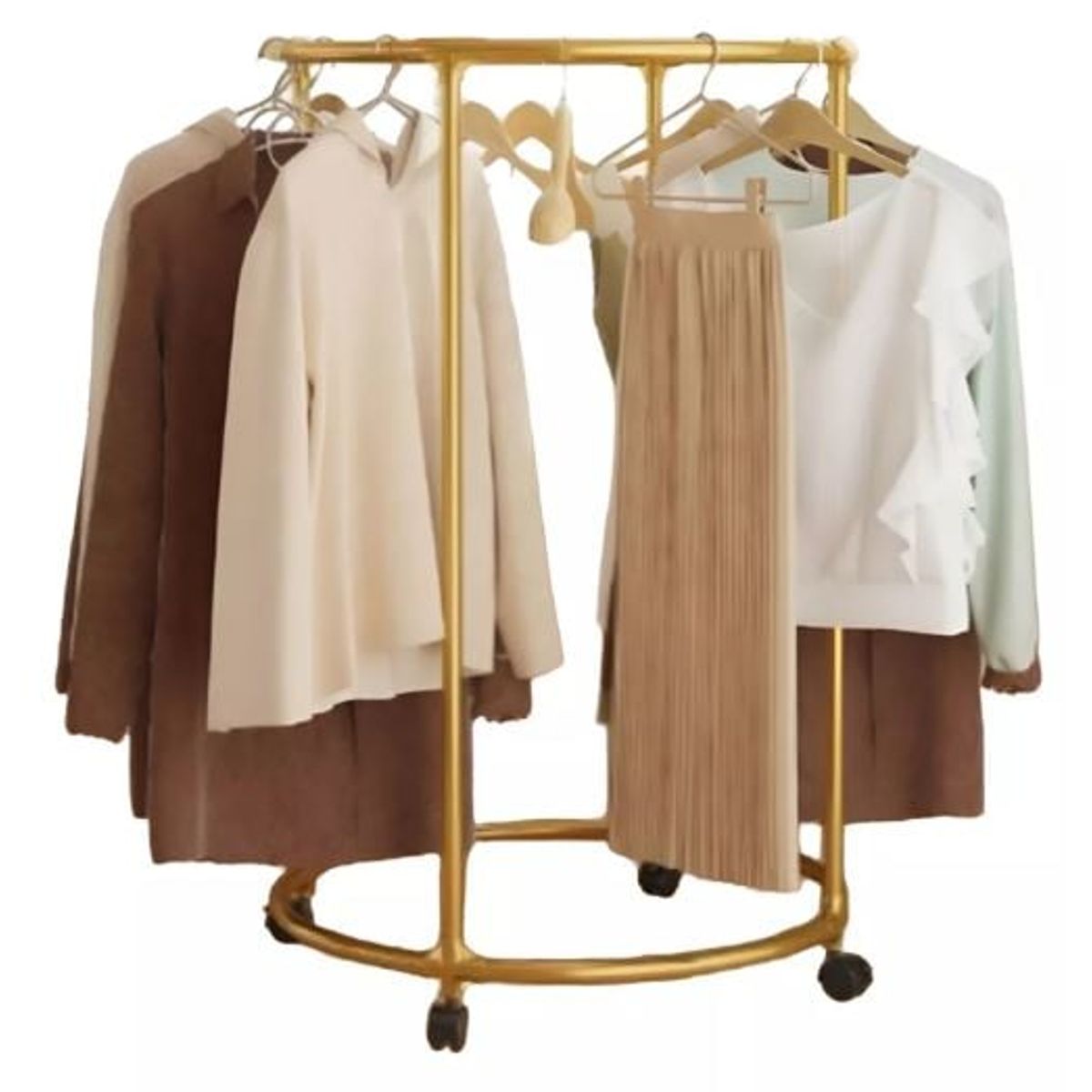 GENERICO - Perchero Organizador Circular Giratorio multifuncional con ruedas