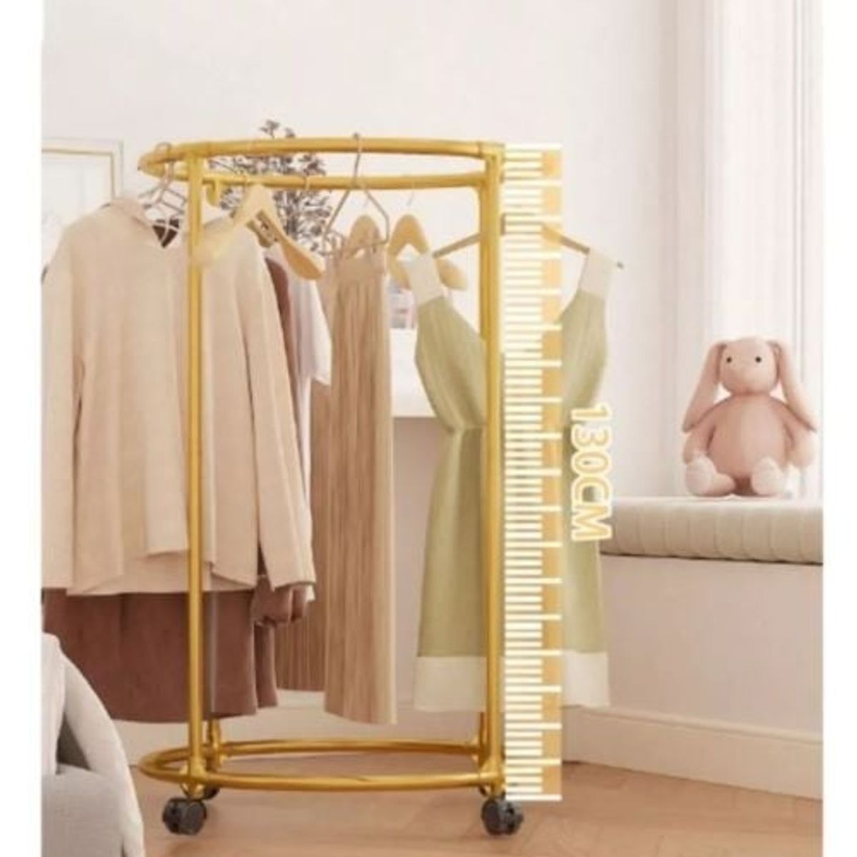 GENERICO - Perchero Organizador Circular Giratorio multifuncional con ruedas