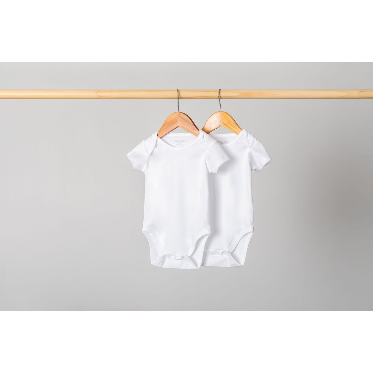 PIMMALU - Pack 2 Bodys Manga Corta Bebés Blancos Algodón Pima Peruano