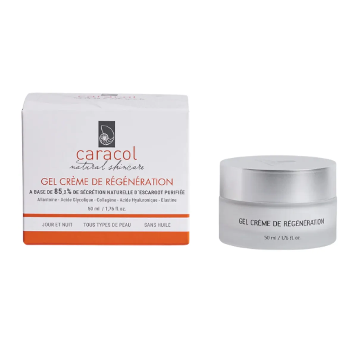 CARACOL NATURAL SKINCARE - Kit Gel Crema Regeneración + Tónico Facial Caracol Natural