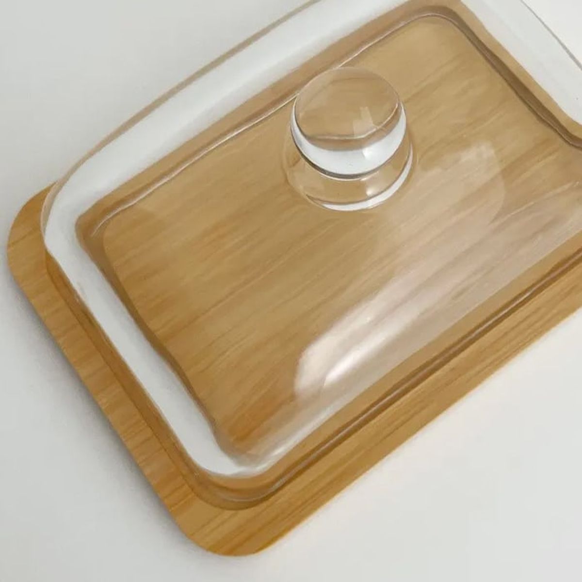 MSA MUEBLES SANTA ANA - Mantequillera Wood Vidrio