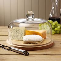 QUESERA WOOD DE VIDRIO