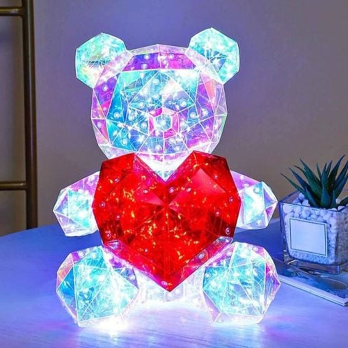 GENERICO - Oso con Luz Led  3D Holográfico