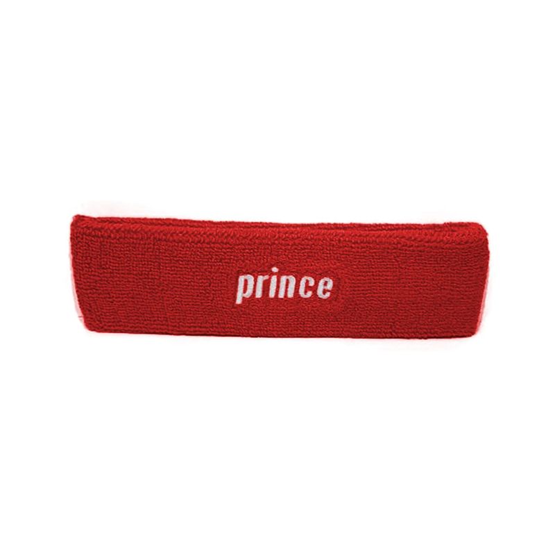 GENERICO - Cintillo Prince Rojo Logo Blanco Tenis Padel
