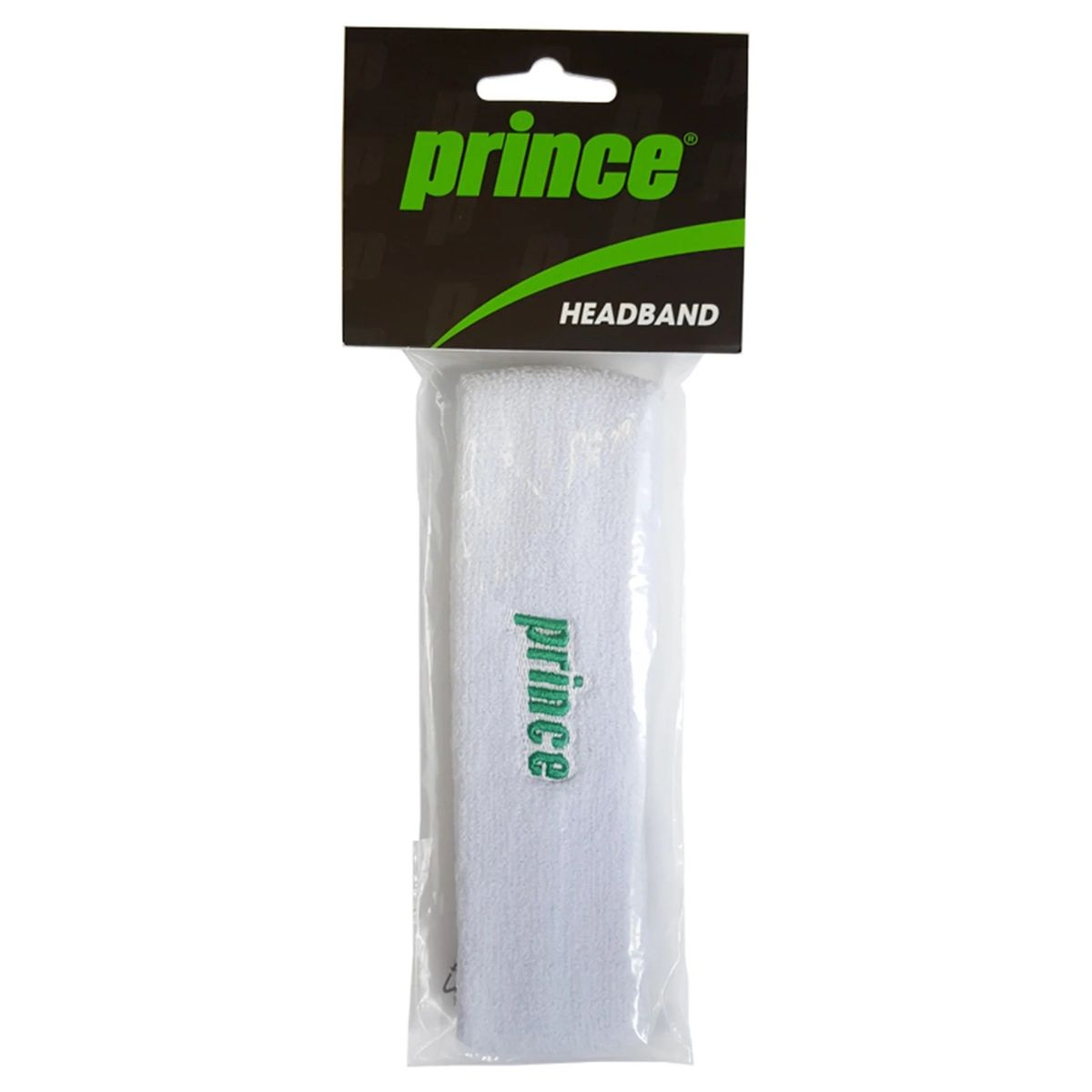 GENERICO - Cintillo Prince Blanco Logo Verde Tenis Padel