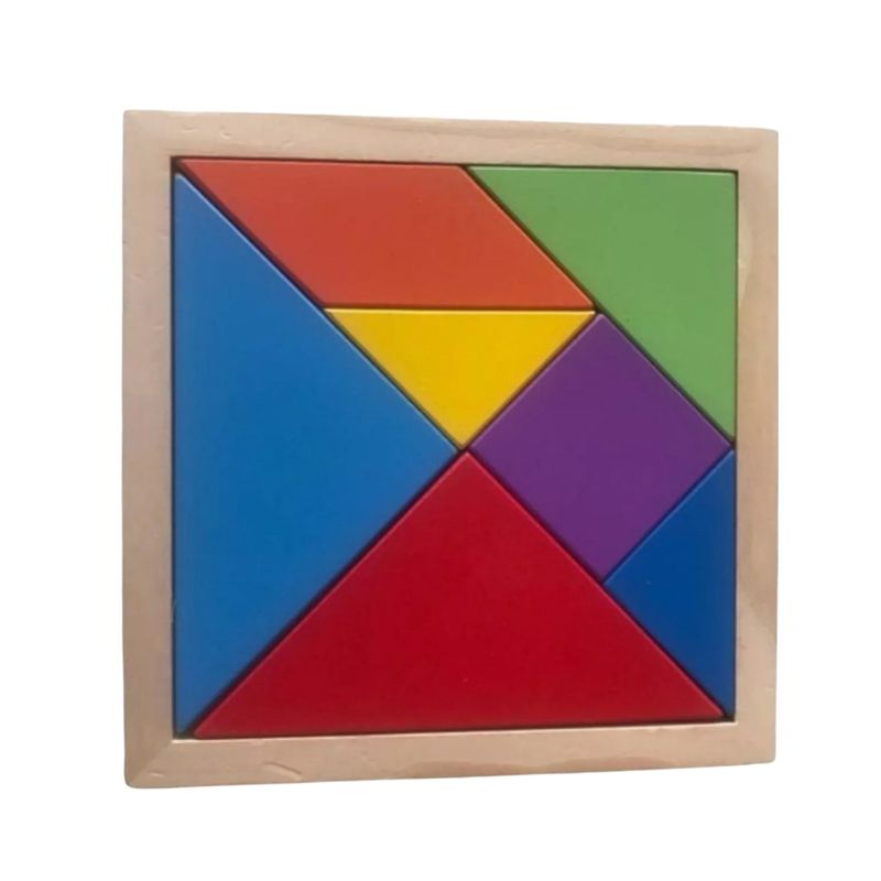 GENERICO - Tangrama Madera Cuadrado Rompecabezas Niños NV