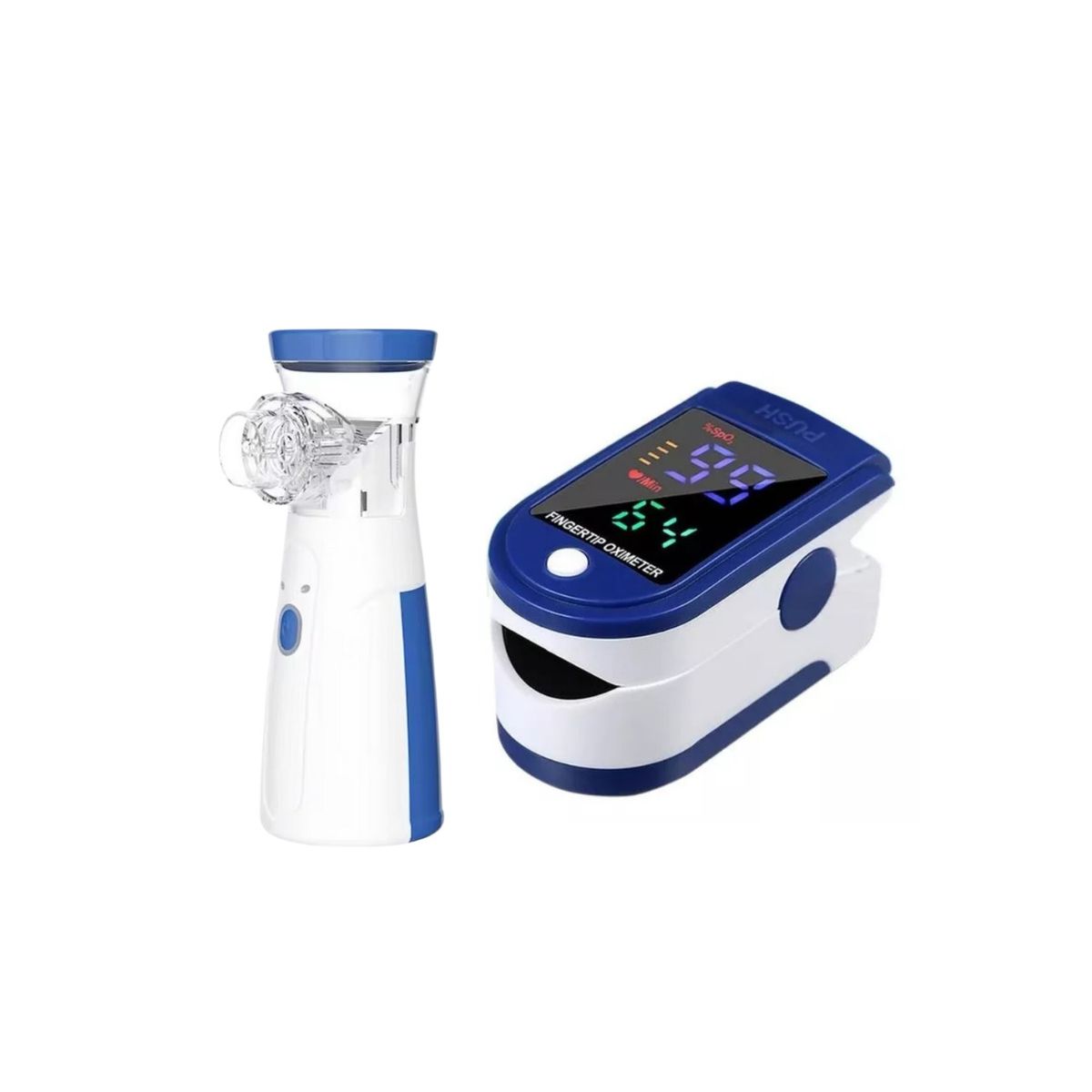 GENERICO - Pack Oxímetro Y Nebulizador Para Adultos Y Niños MD