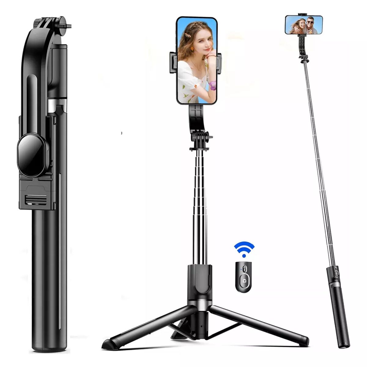 GENERICO - Estabilizador Trípode Palo Selfie 3 En 1 Con Bluetooth Z6