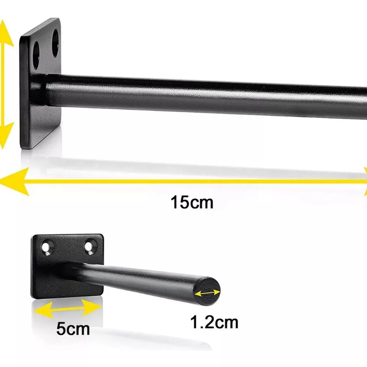 KUANGYE - Pack 8 Soporte Escuadra Para Repisa Estante 15 × 1.2 Cm