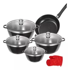 CASTLEN - Bateria Cocina Cacerolas 12 Piezas Juego De Ollas
