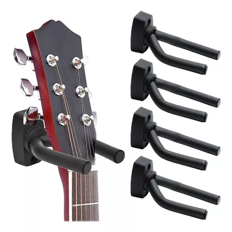 TIOZONEY - Pack 4 Soporte Guitarra Pared Colgador Bajo Y Ukelele