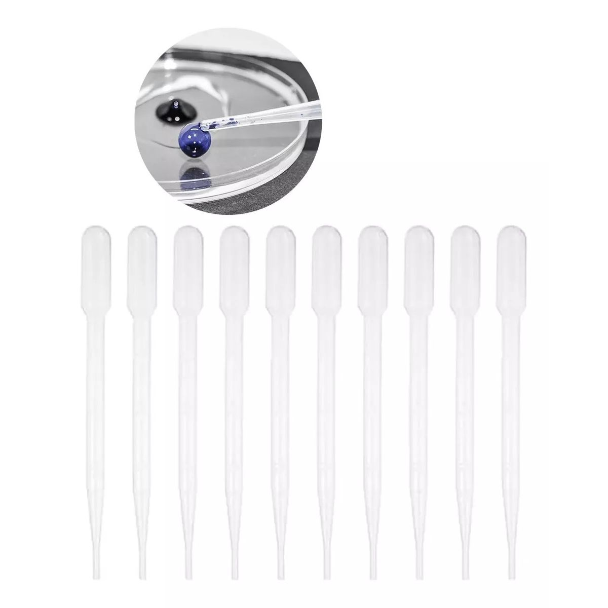 KUANGYE - 500pcs Pipeta 3ml Gotero Dosificador Desechable