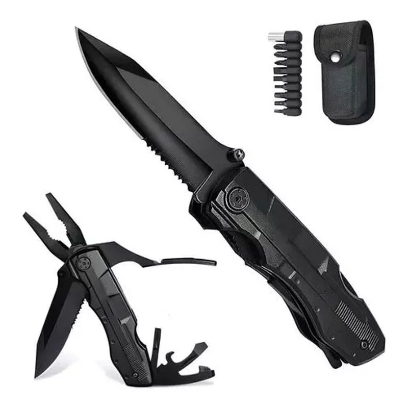 TIOZONEY - Navaja Tactica Cuchillo Tactico Militar Alilicate 16en1