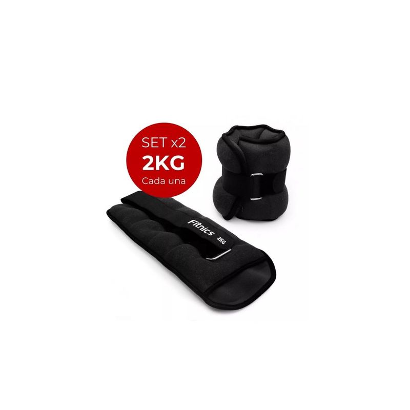 GENERICO - Pesas De Tobillo Muñeca Tobillera Set 2 De 2kg Cu Total 4kg