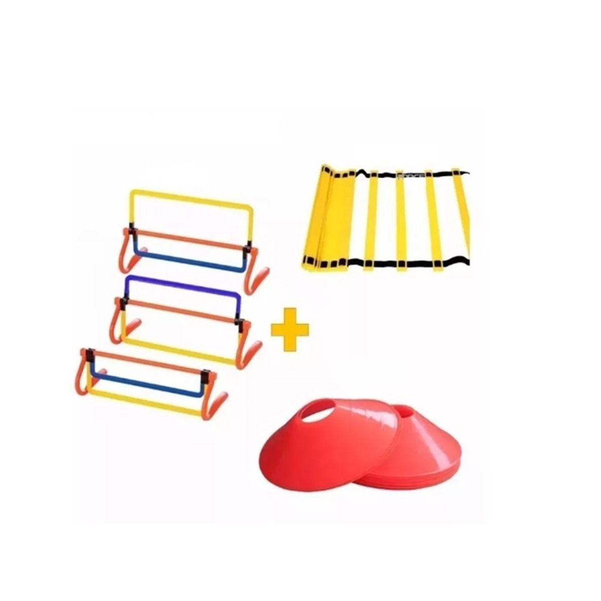 GENERICO - Set Entrenamiento, 3 Vallas+ 1 Escalerilla De 16t + 10 Conos