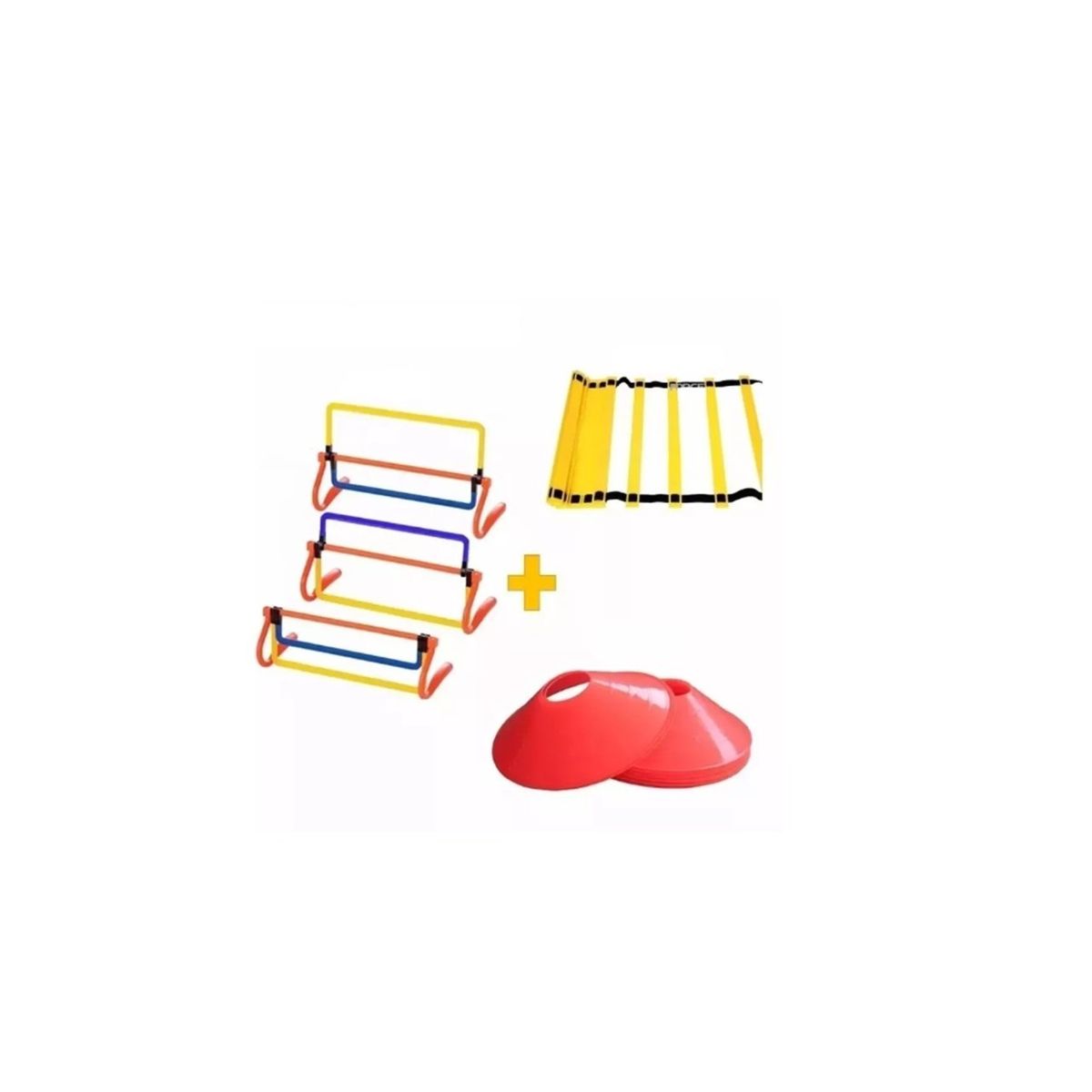 GENERICO - Set Entrenamiento, 3 Vallas+ 1 Escalerilla De 16t + 10 Conos