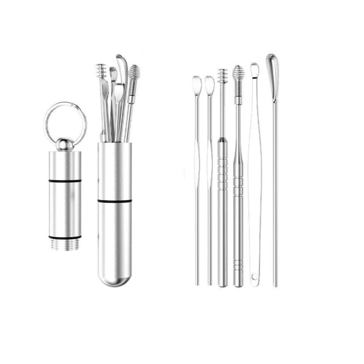 GENERICO - Limpieza Oidos Cureta Removedor Cerumen Extractor Cera Gris