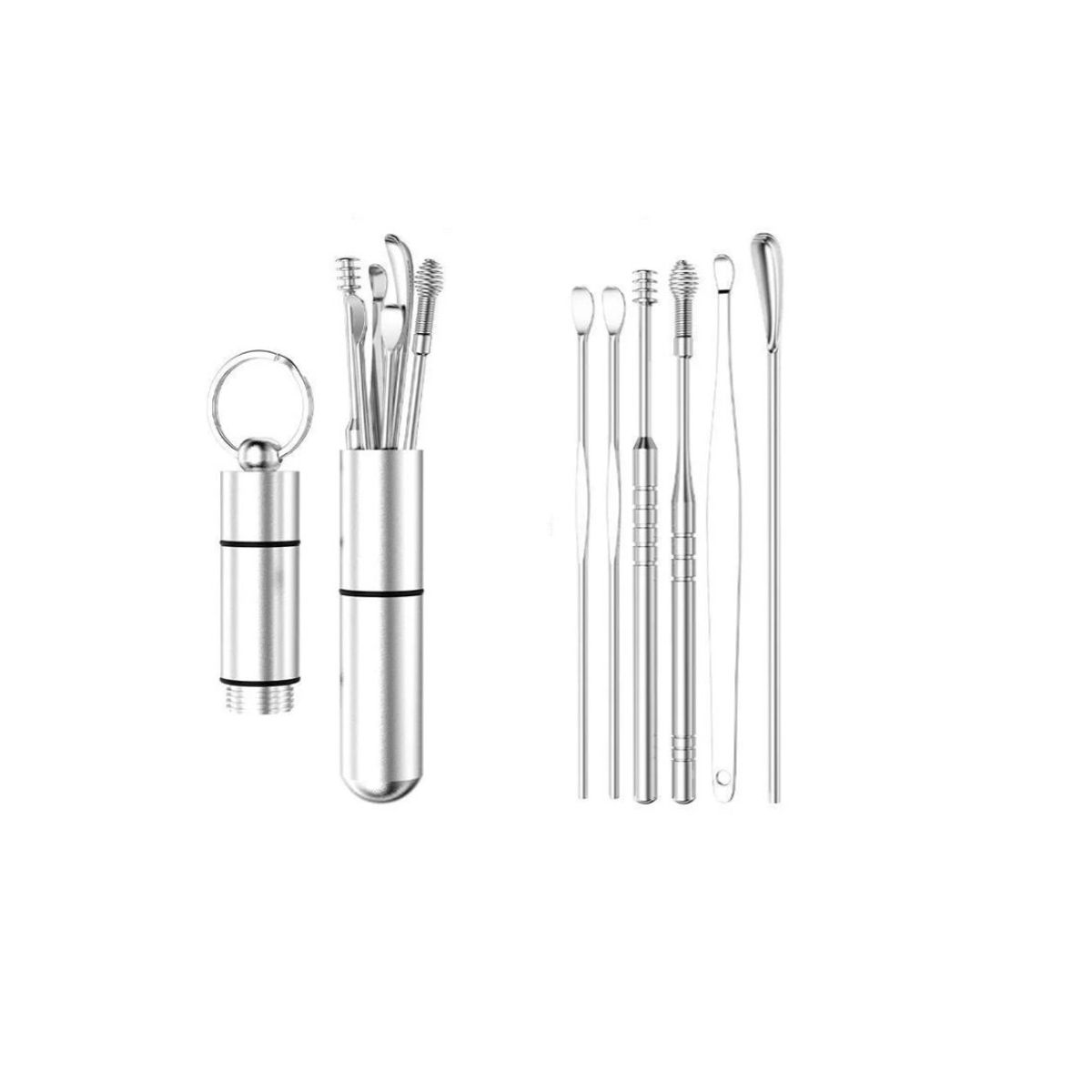 GENERICO - Limpieza Oidos Cureta Removedor Cerumen Extractor Cera Gris