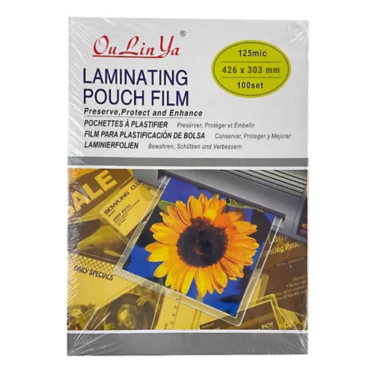 GENERICO - Pack 100 Laminas Termolaminadora 125mic 426x303mm Calidad