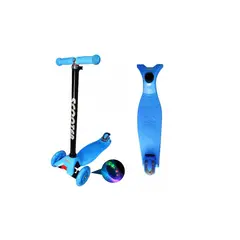 GENERICO - Scooter Monopatín Ruedas Led Niñs Regulable Celeste