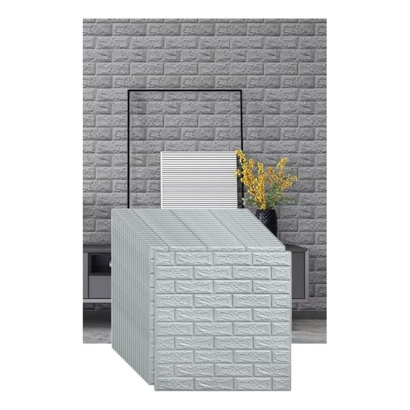 GENERICO - Laminas Autoadhesivas Decomural 3d Ladrillo Pared 70x77cm