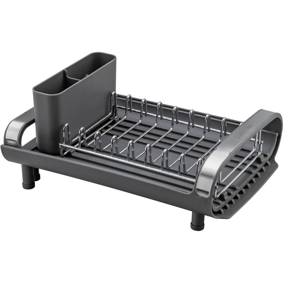 TRAMONTINA - Escurridor de Platos Tramontina con Secador y Portacubiertos Grafito