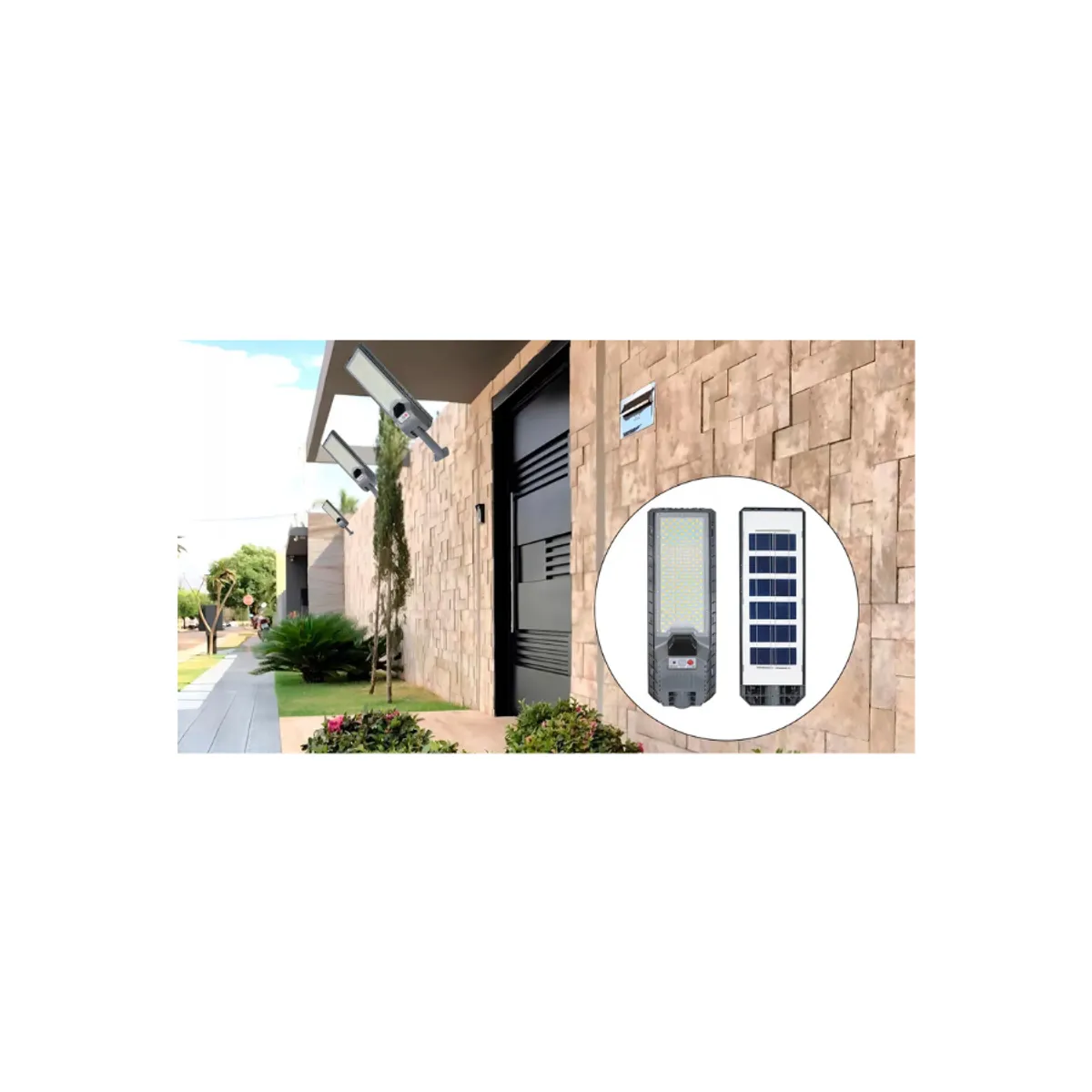 GENERICO - Lampara Solar 400w Led LH-30 Con Brazo Y Control remoto