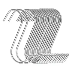 GENERICO - 20pcs Ganchos En S Acero Inoxidable Para Cocina Taller Baño