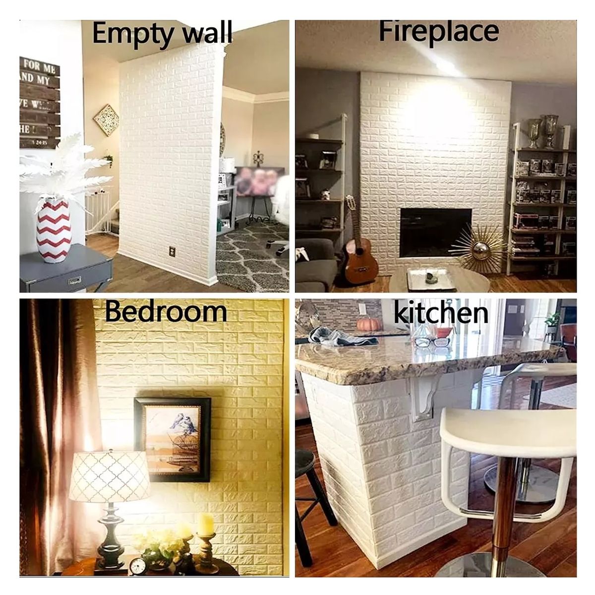 EOLAND - X15 Laminas Autoadhesivas Decomural 3d Ladrillo Pared 70x77