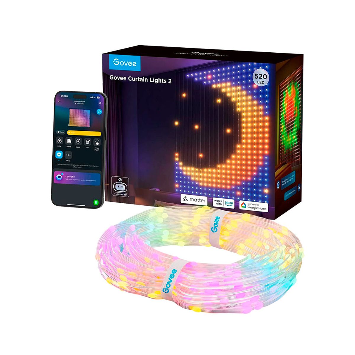 GOVEE - Cortina de Luces 2 WiFi y Matter Govee